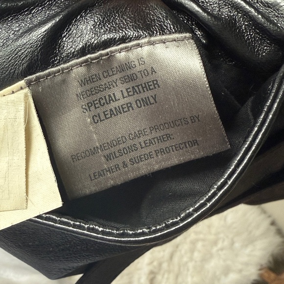 Wilson’s Leather Black Vintage Faux Fur Lined Hooded Winter Coat Waist Belt - Picture 5 of 10